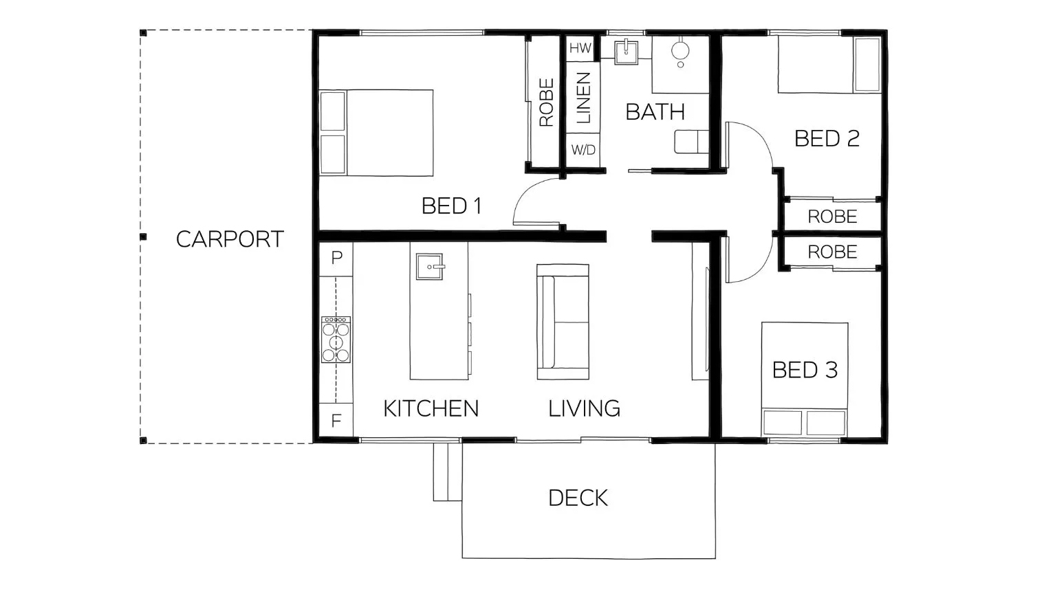 3 bedroom granny flat floor plan