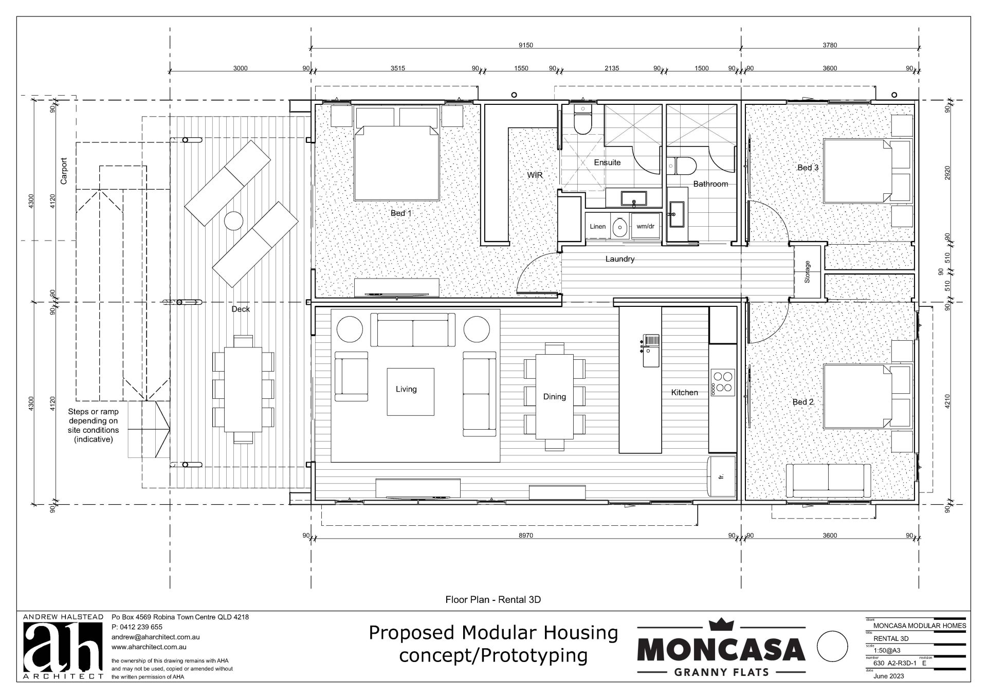 Moncasa Flagship large granny flat Floor Plan